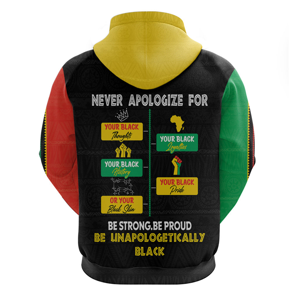 Never Apologize For Your Pride Hoodie African Black History DT02