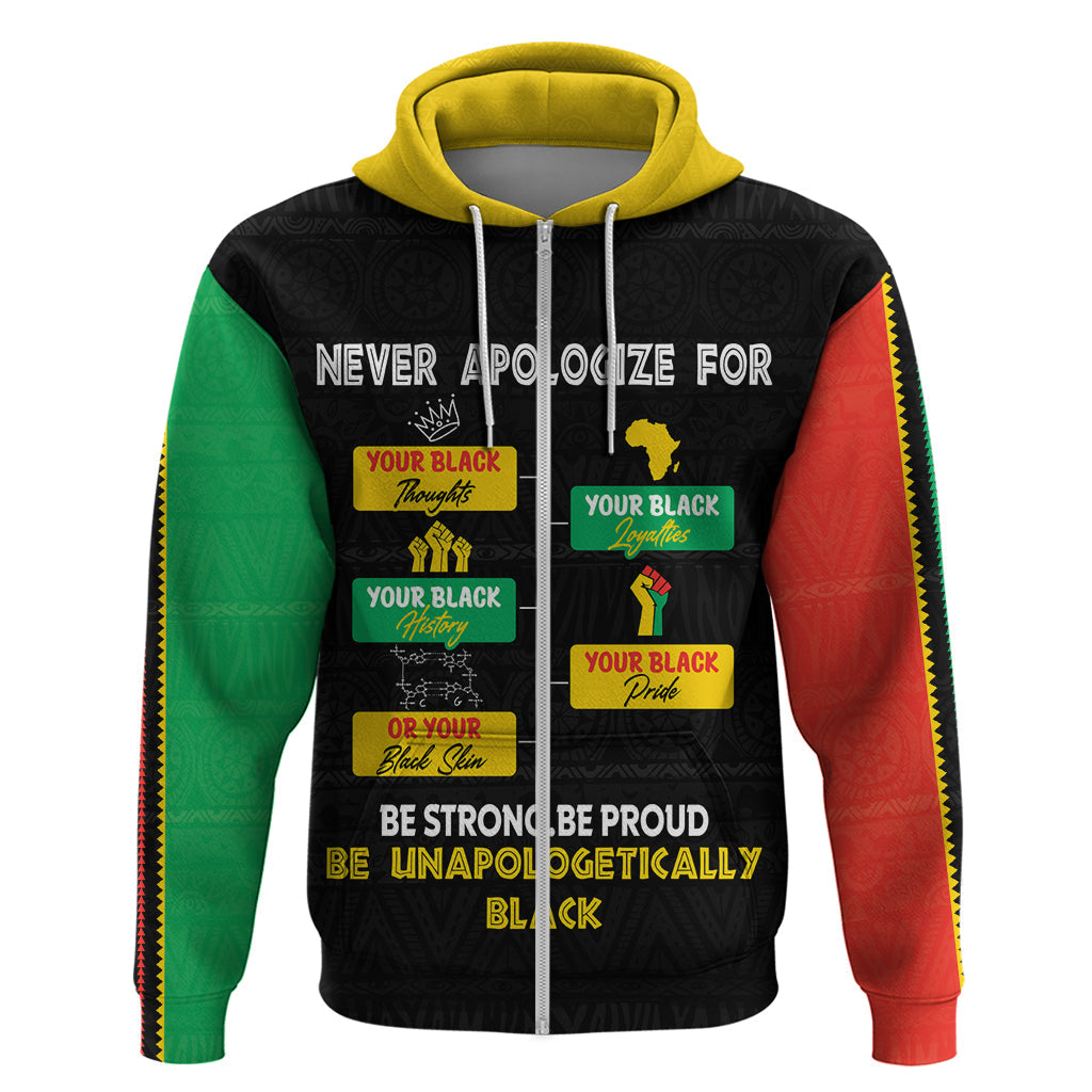 Never Apologize For Your Pride Hoodie African Black History DT02