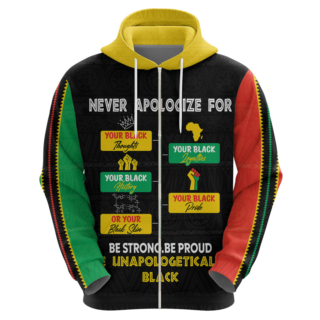 Never Apologize For Your Pride Hoodie African Black History DT02
