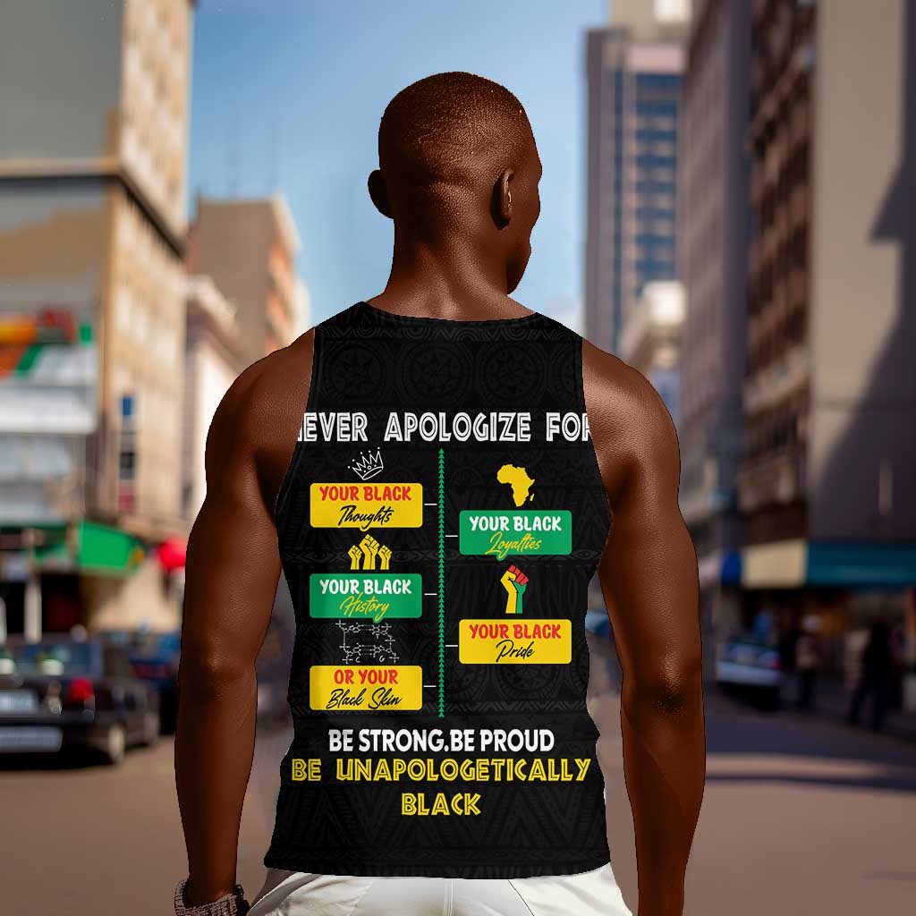 Never Apologize For Your Pride Men Tank Top African Black History DT02
