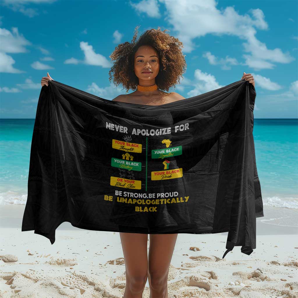 Never Apologize For Your Pride Sarong African Black History DT02