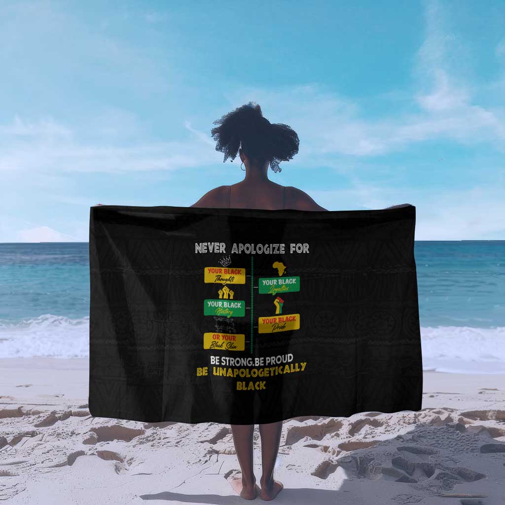 Never Apologize For Your Pride Sarong African Black History DT02