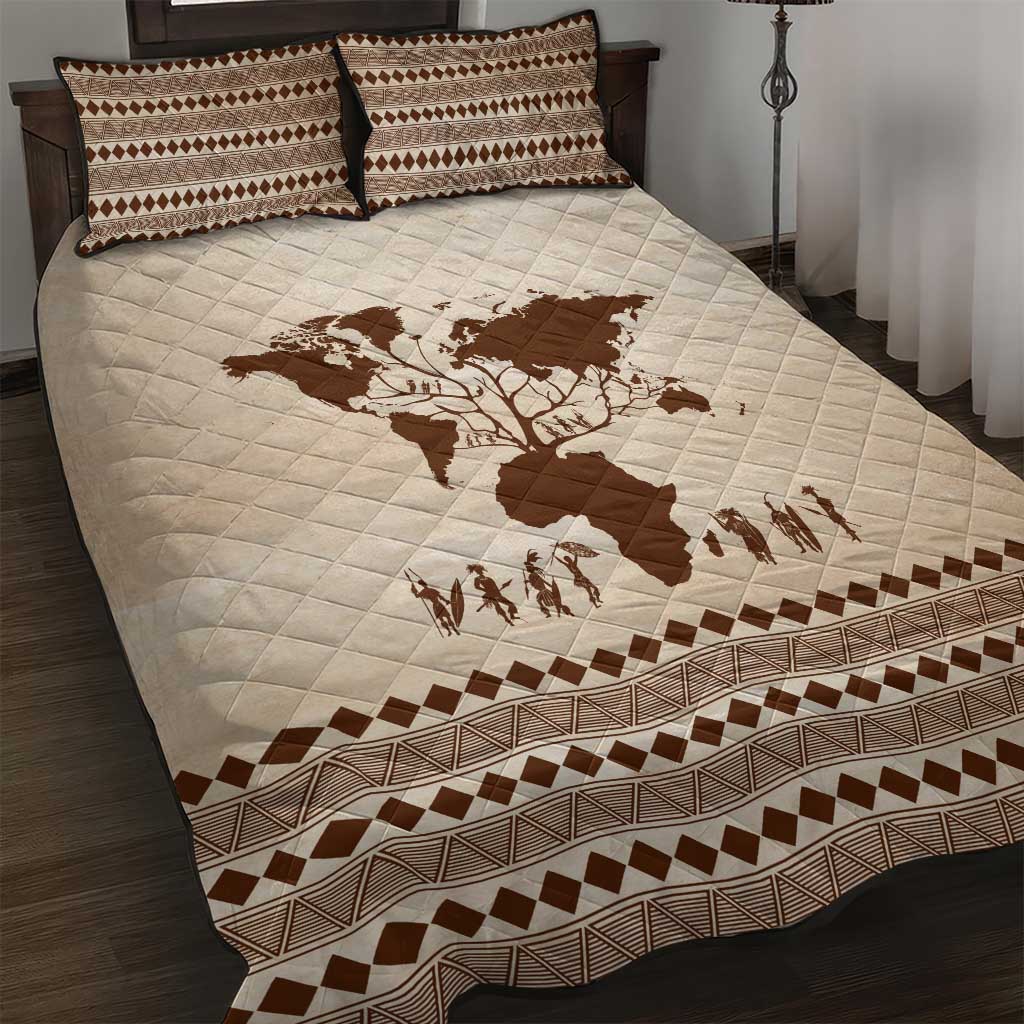 Root Africa Quilt Bed Set African Map DT02
