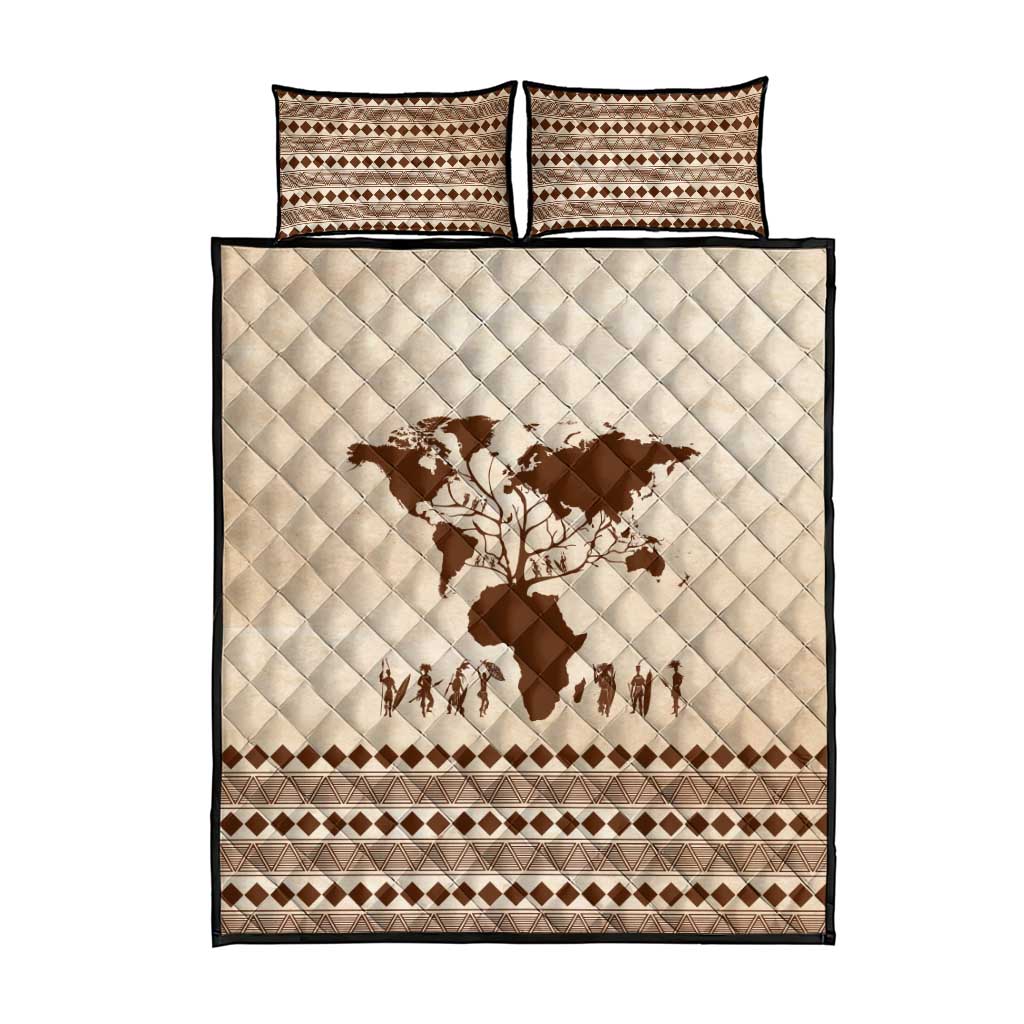 Root Africa Quilt Bed Set African Map DT02