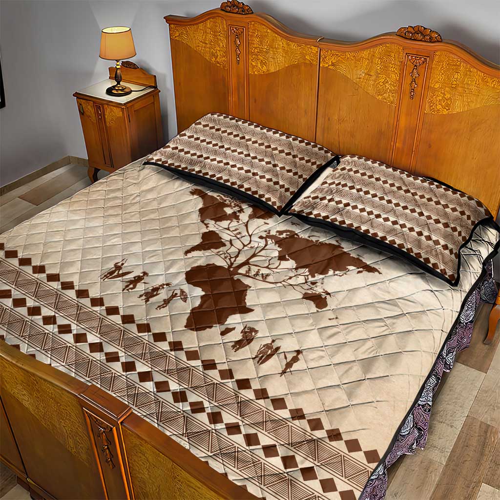 Root Africa Quilt Bed Set African Map DT02