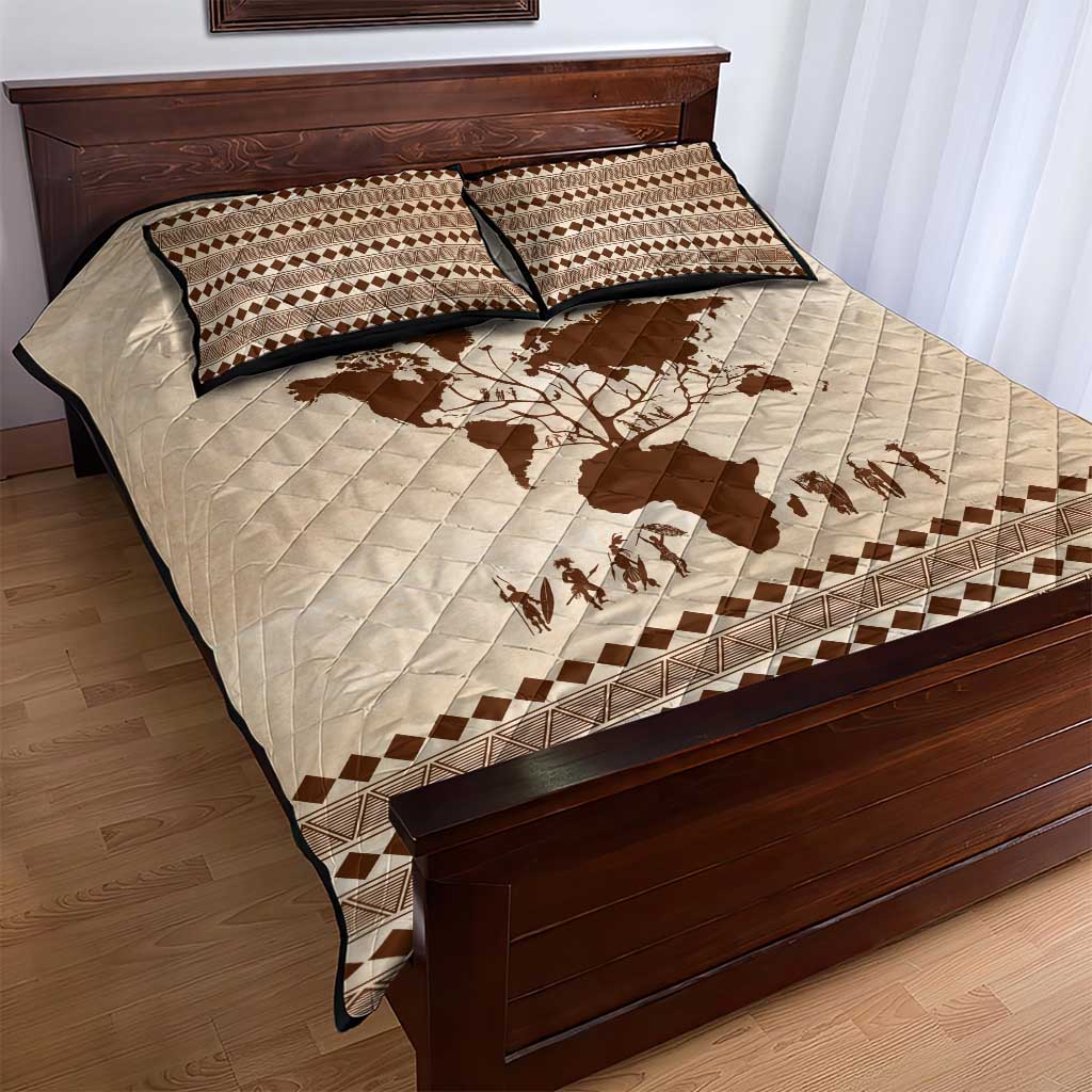 Root Africa Quilt Bed Set African Map DT02