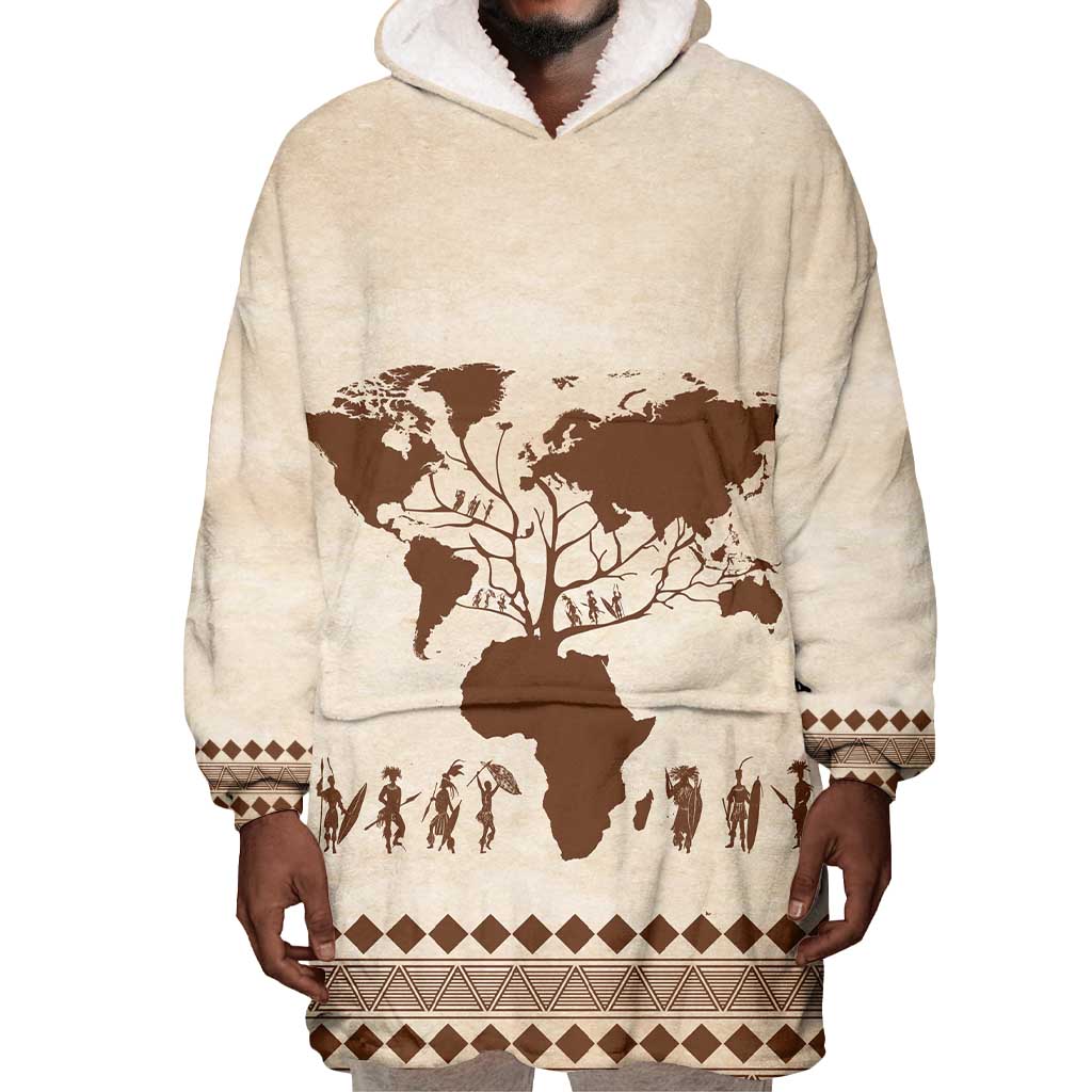 Root Africa Wearable Blanket Hoodie African Map DT02
