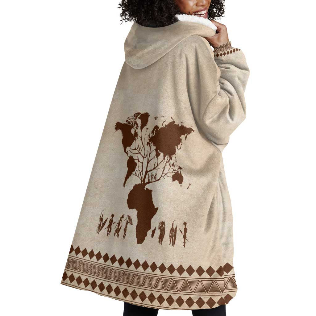 Root Africa Wearable Blanket Hoodie African Map DT02