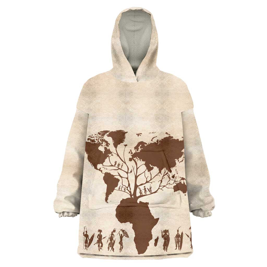 Root Africa Wearable Blanket Hoodie African Map DT02