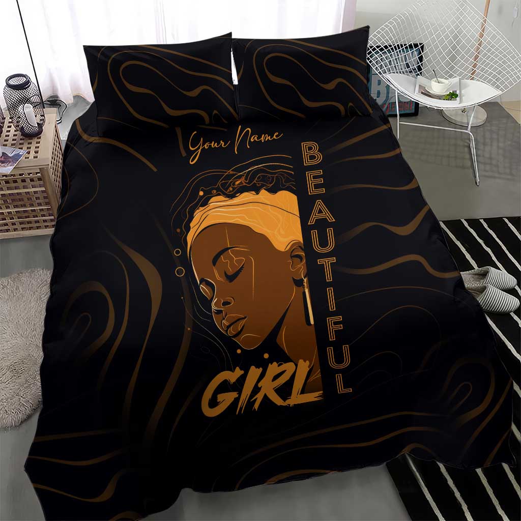 Personalized Beautiful Black Girl Bedding Set - Women of Africa Design DT02