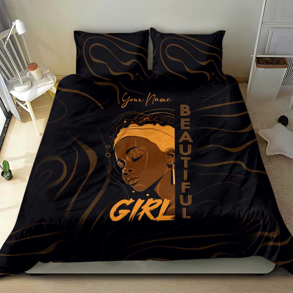 Personalized Beautiful Black Girl Bedding Set - Women of Africa Design DT02