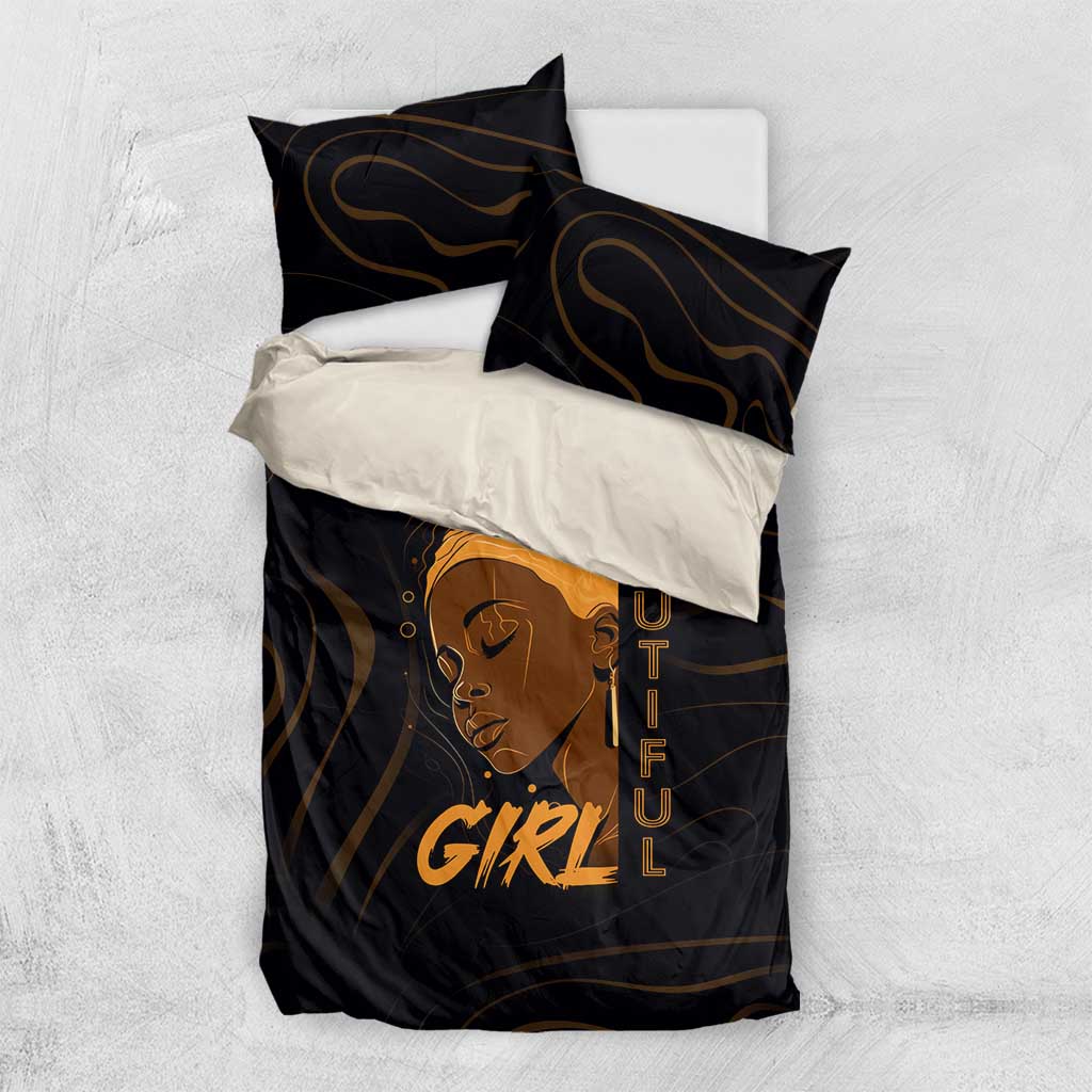 Personalized Beautiful Black Girl Bedding Set - Women of Africa Design DT02