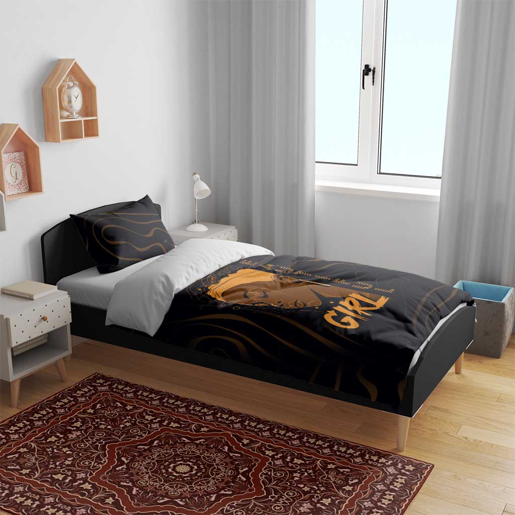 Personalized Beautiful Black Girl Bedding Set - Women of Africa Design DT02