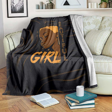 Personalized Beautiful Black Girl Blanket - Women of Africa Design DT02
