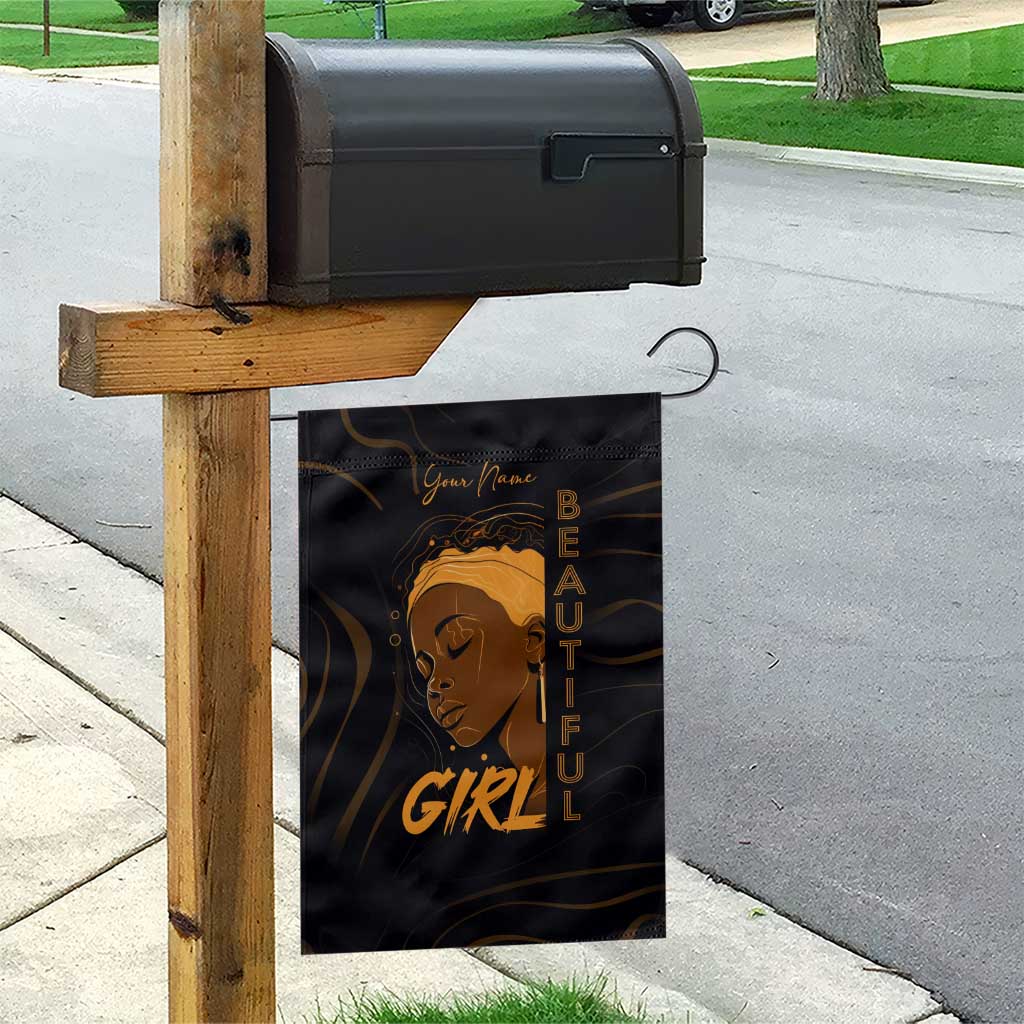 Personalized Beautiful Black Girl Garden Flag - Women of Africa Design DT02