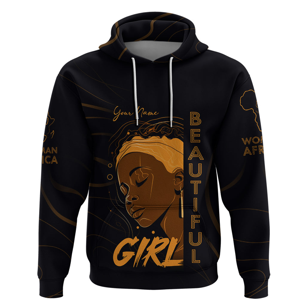 Personalized Beautiful Black Girl Hoodie Women Africa DT02