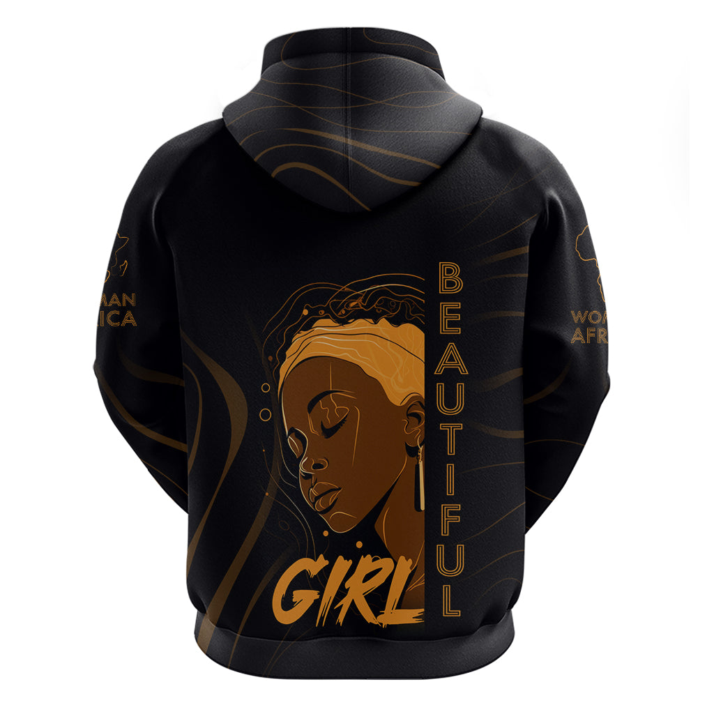 Personalized Beautiful Black Girl Hoodie Women Africa DT02