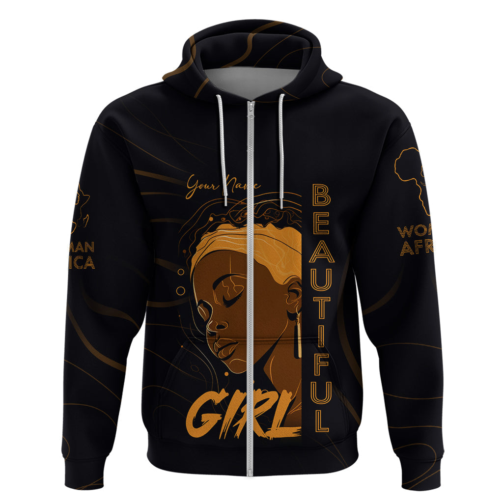 Personalized Beautiful Black Girl Hoodie Women Africa DT02