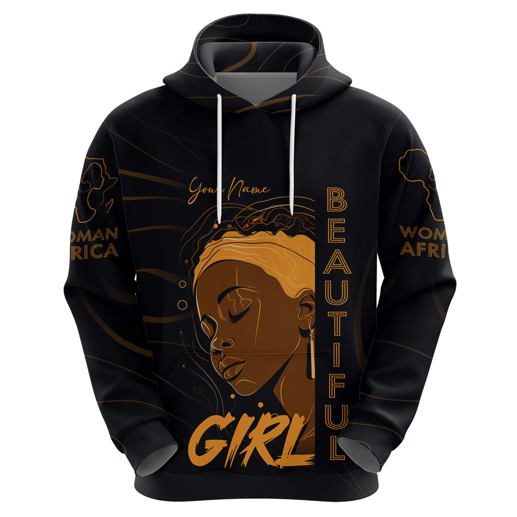 Personalized Beautiful Black Girl Hoodie Women Africa DT02