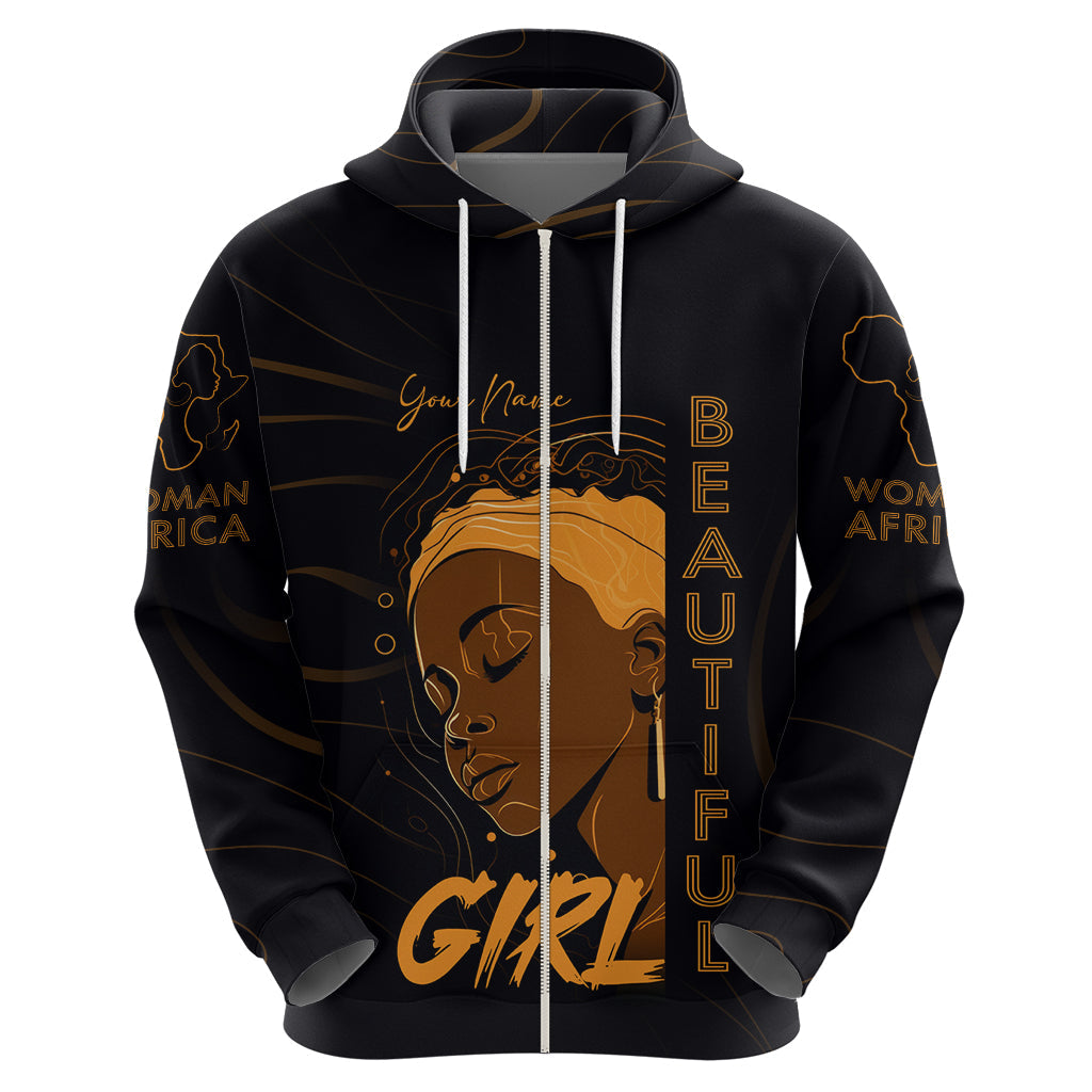 Personalized Beautiful Black Girl Hoodie Women Africa DT02