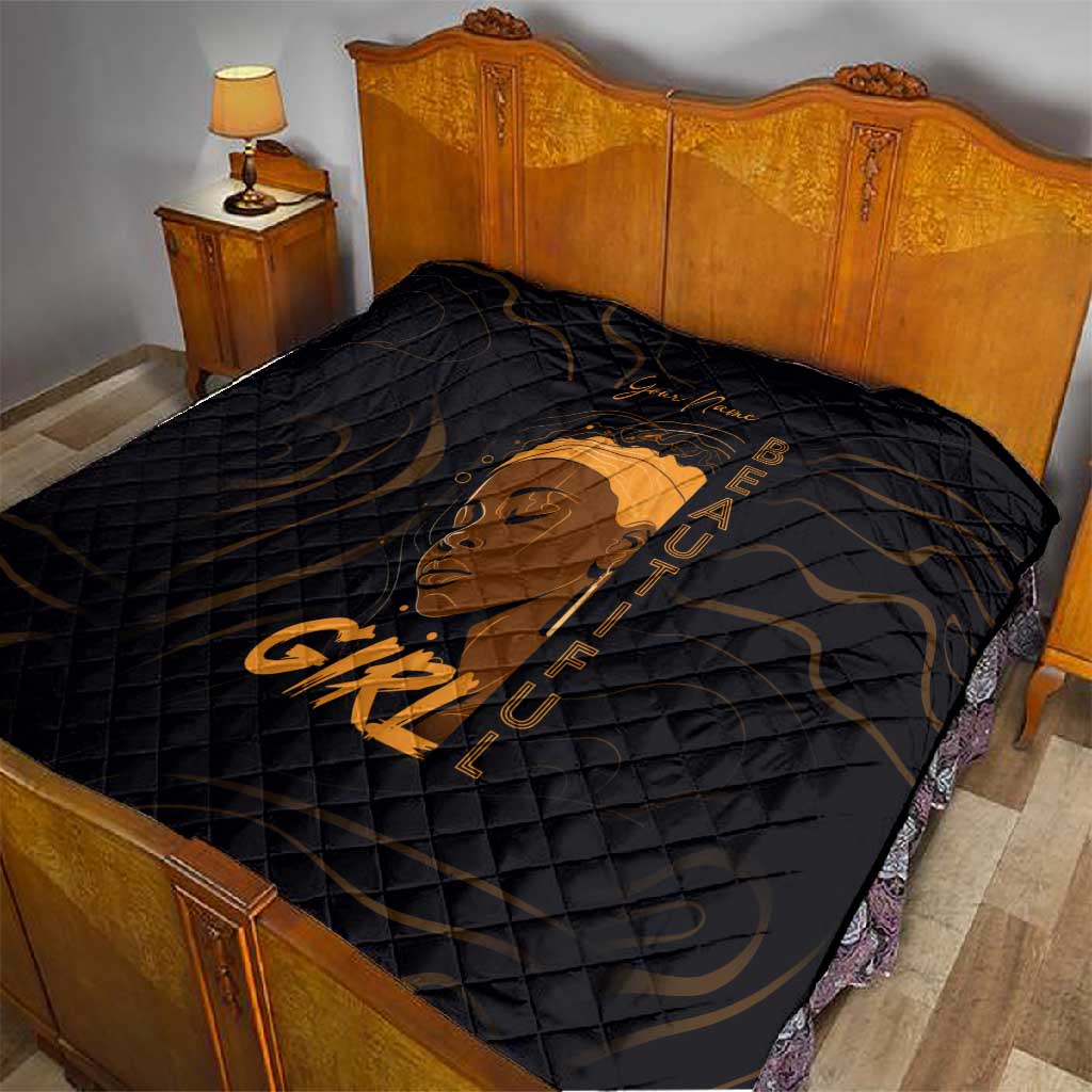 Personalized Beautiful Black Girl Quilt - Women of Africa Design DT02