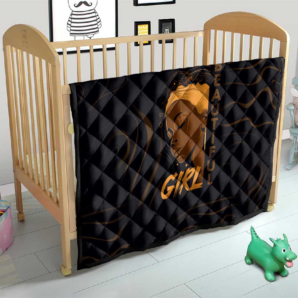 Personalized Beautiful Black Girl Quilt - Women of Africa Design DT02