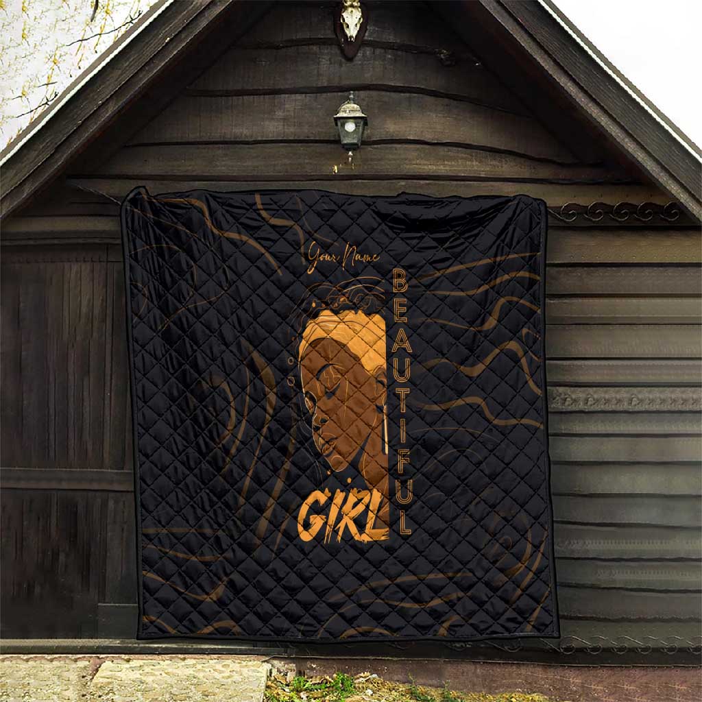 Personalized Beautiful Black Girl Quilt - Women of Africa Design DT02