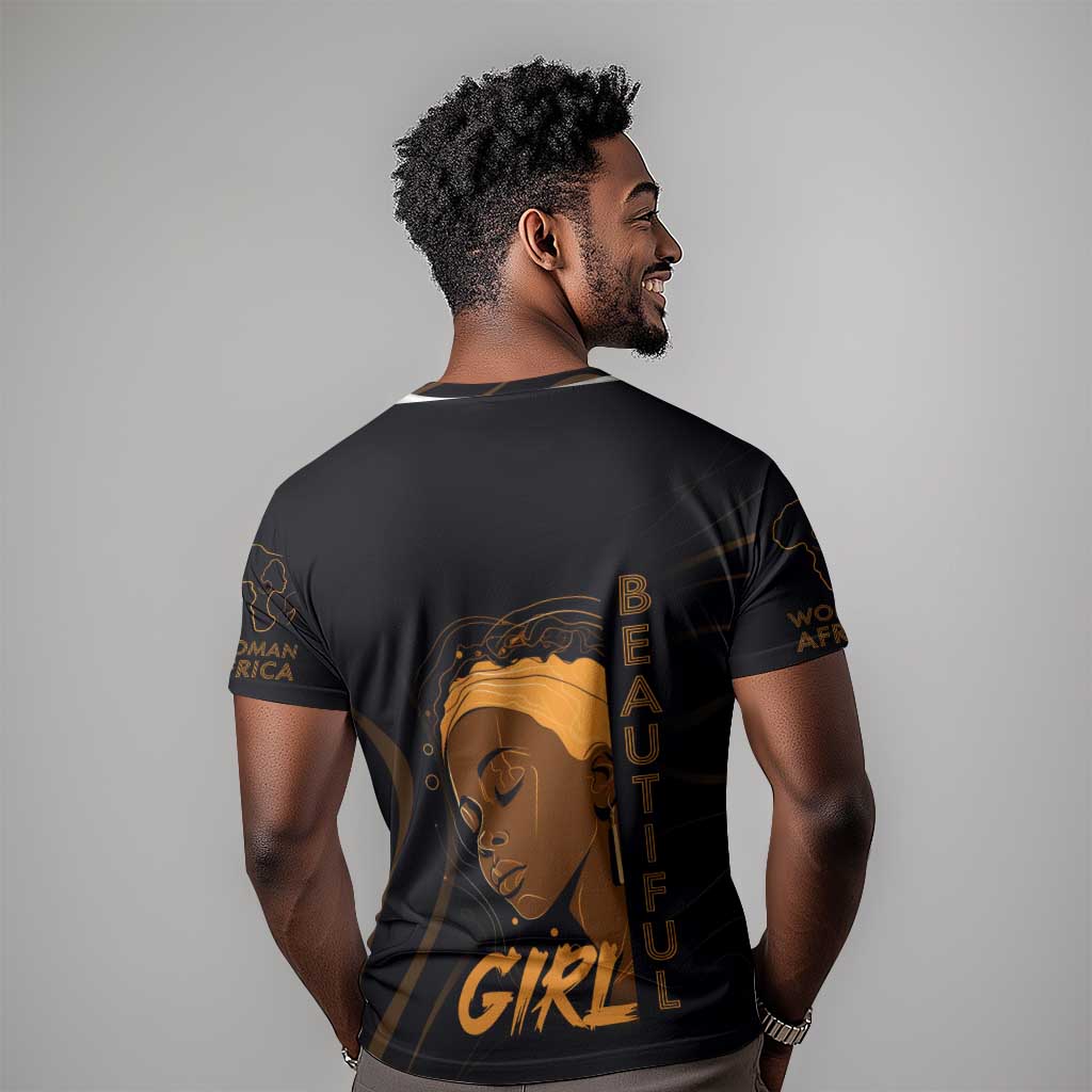 Personalized Beautiful Black Girl T shirt - Women of Africa Design DT02