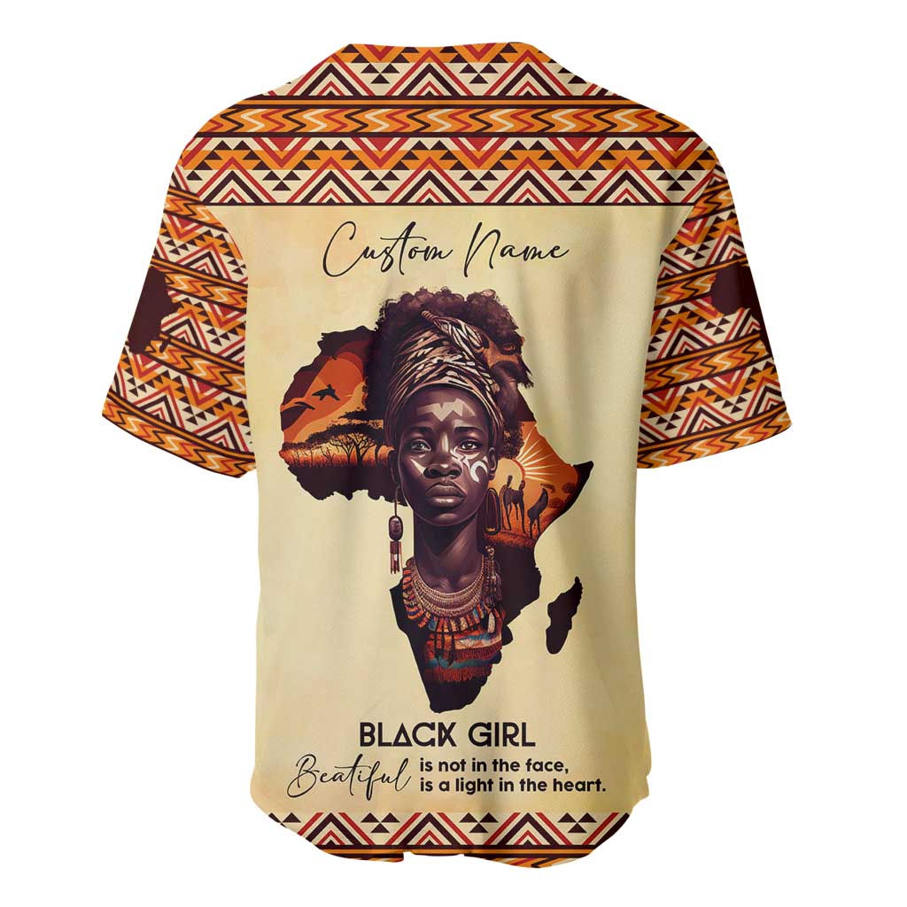 Love Africa Baseball Jersey - Personalized Beautiful Black Girl DT02