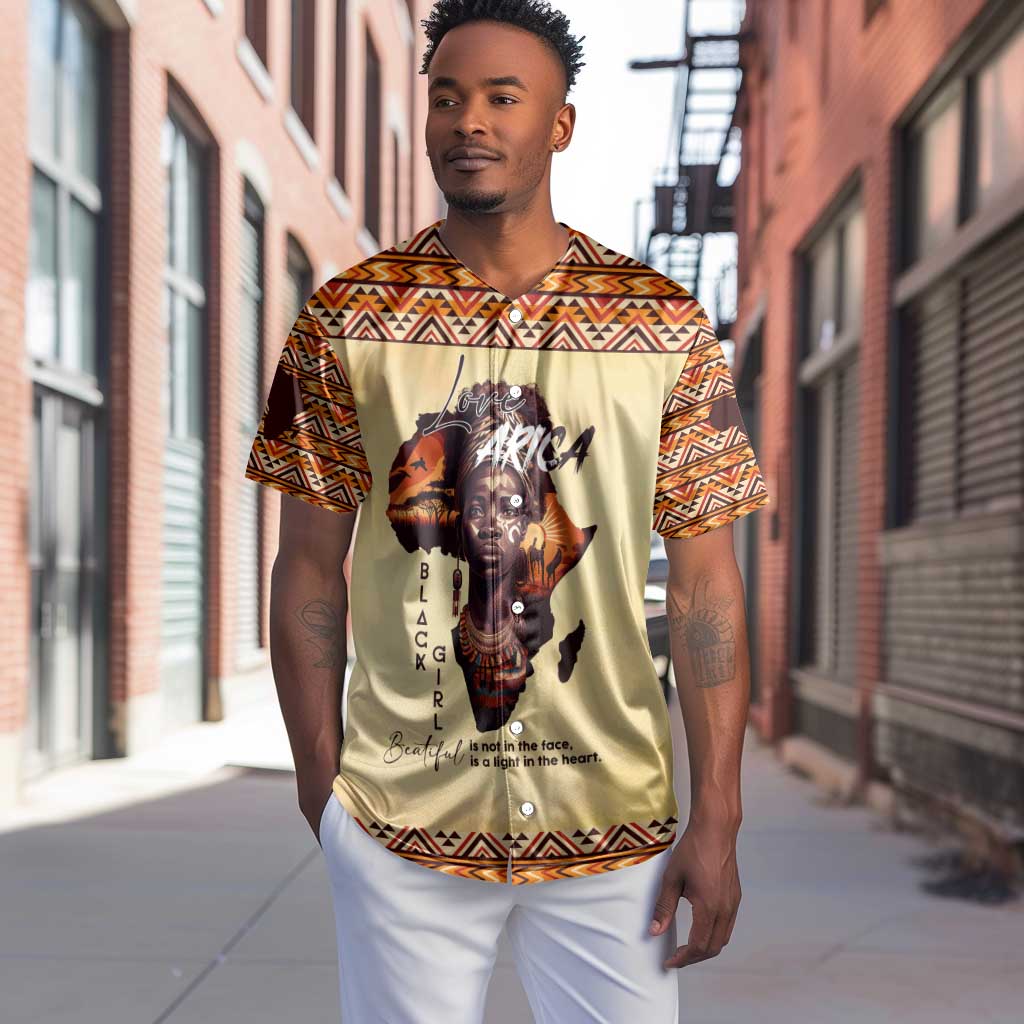 Love Africa Baseball Jersey - Personalized Beautiful Black Girl DT02