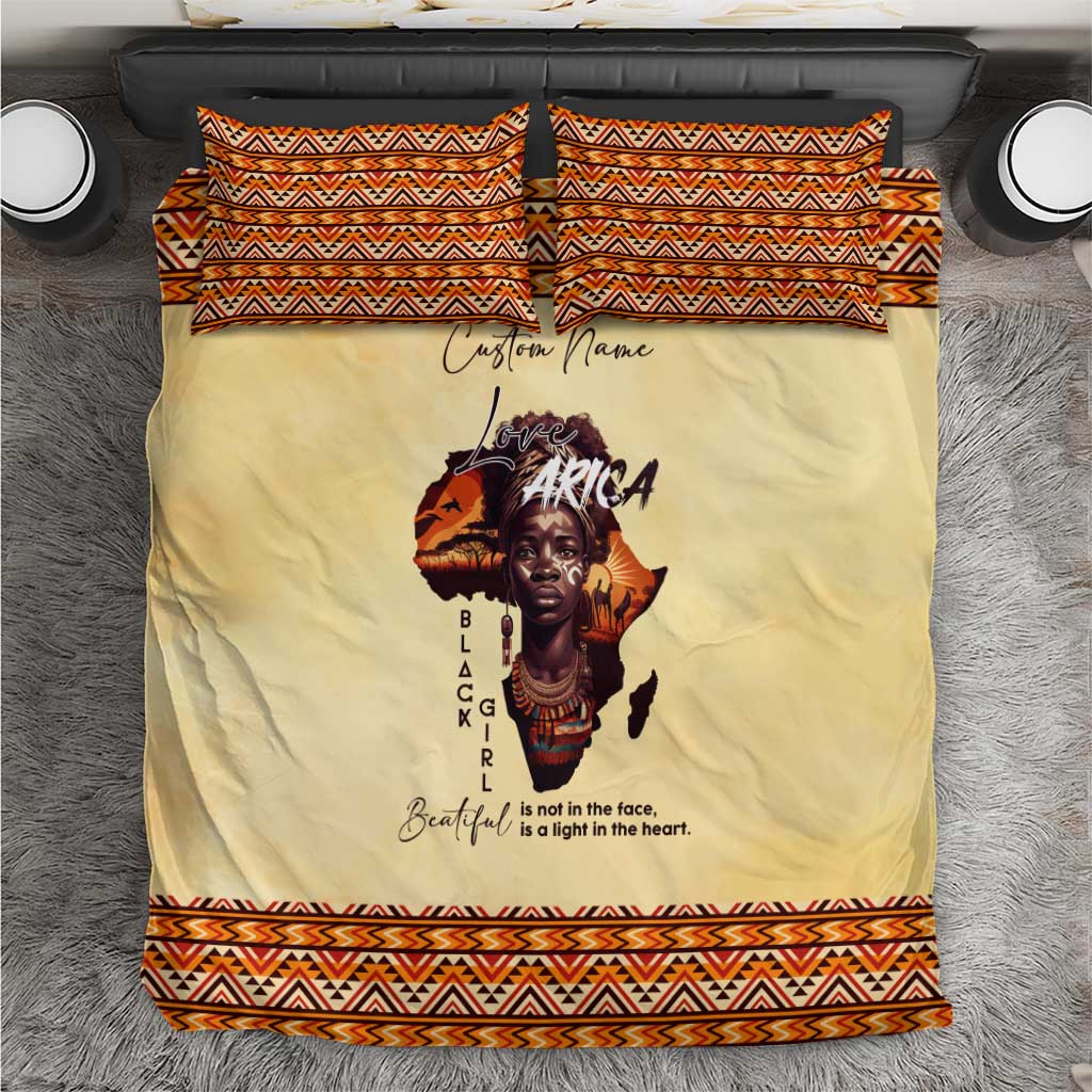 Love Africa Bedding Set - Personalized Beautiful Black Girl DT02