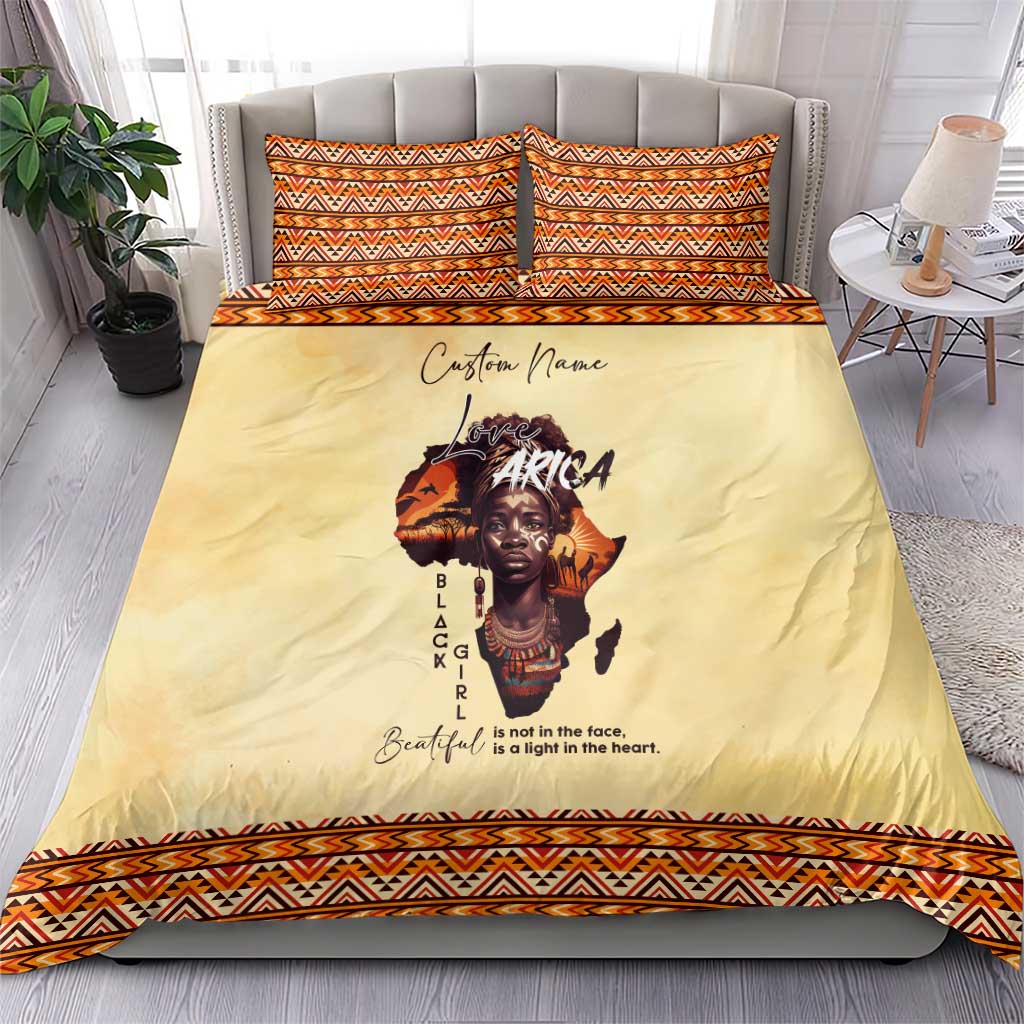 Love Africa Bedding Set - Personalized Beautiful Black Girl DT02