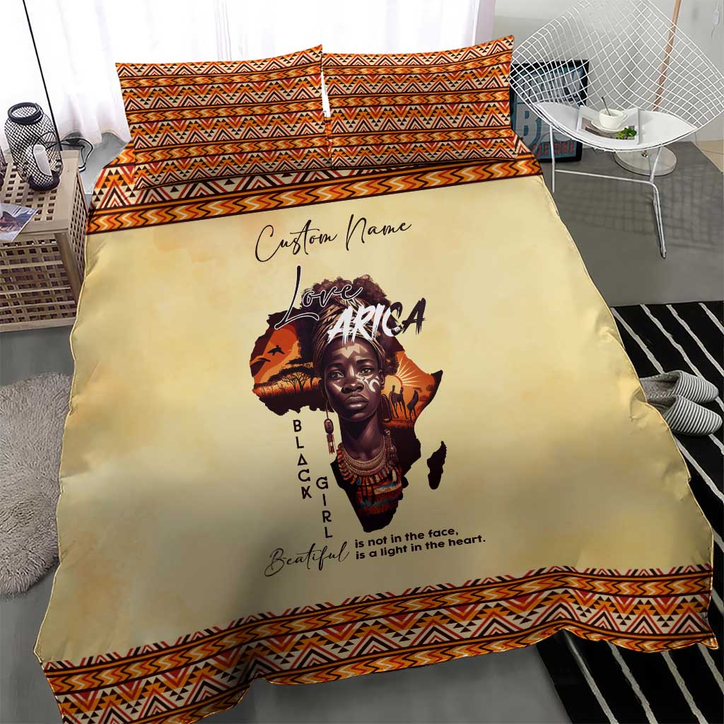 Love Africa Bedding Set - Personalized Beautiful Black Girl DT02