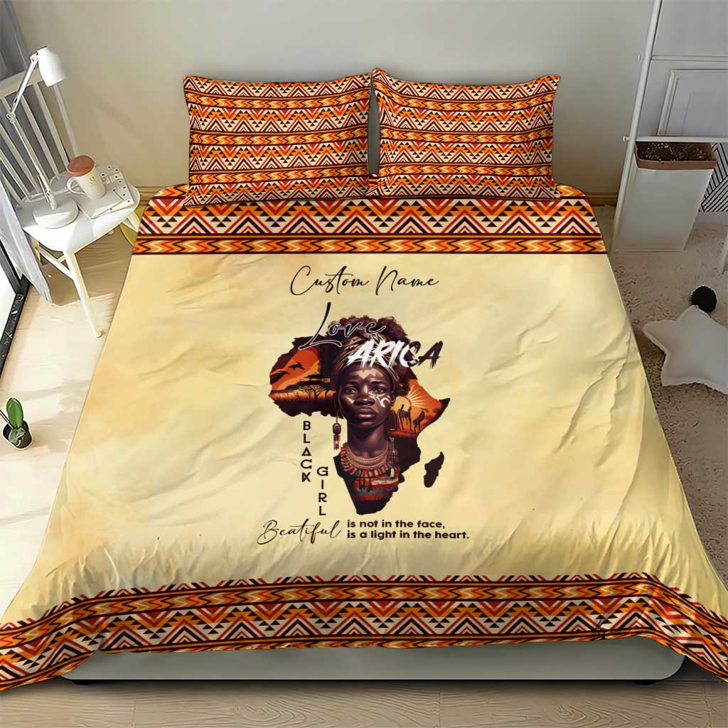 Love Africa Bedding Set - Personalized Beautiful Black Girl DT02