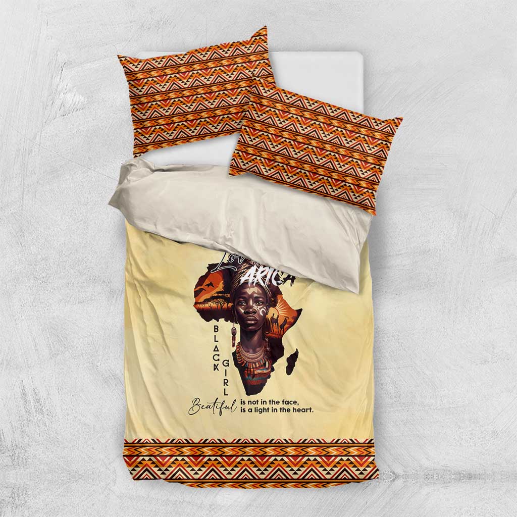 Love Africa Bedding Set - Personalized Beautiful Black Girl DT02