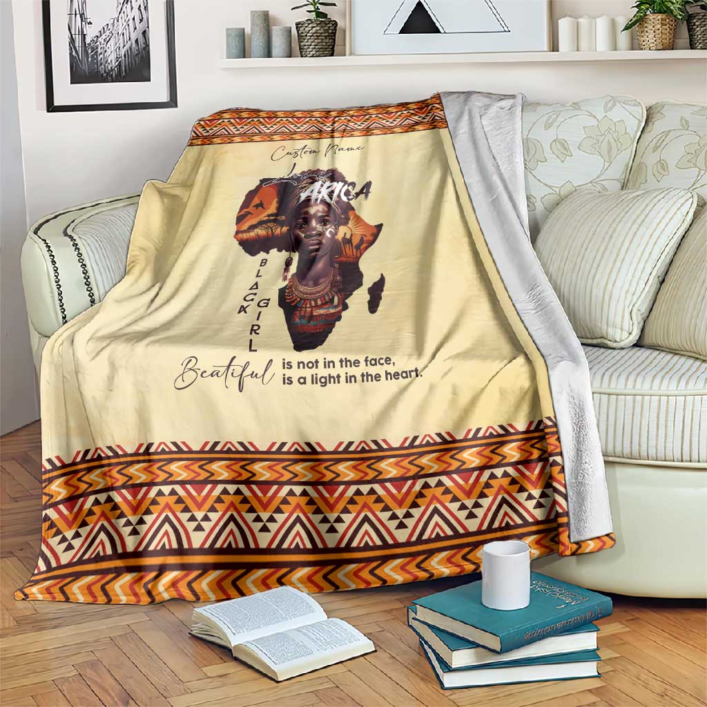 Love Africa Blanket - Personalized Beautiful Black Girl DT02