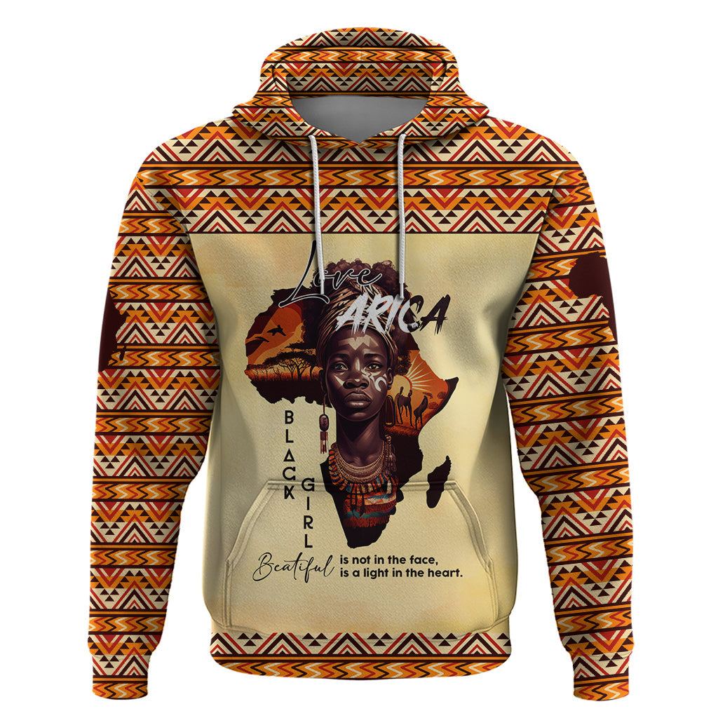 Personalized Love Africa Hoodie Black Girl Beautiful DT02