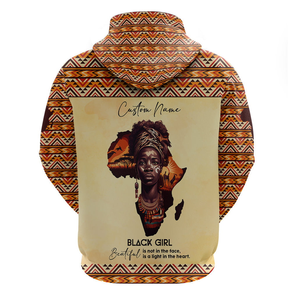 Personalized Love Africa Hoodie Black Girl Beautiful DT02