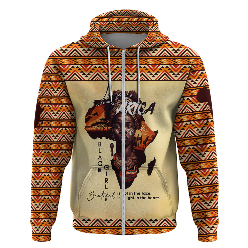 Personalized Love Africa Hoodie Black Girl Beautiful DT02