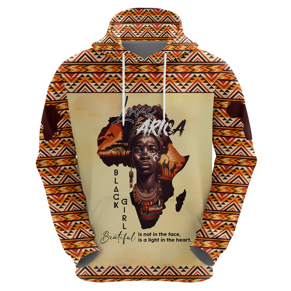 Personalized Love Africa Hoodie Black Girl Beautiful DT02