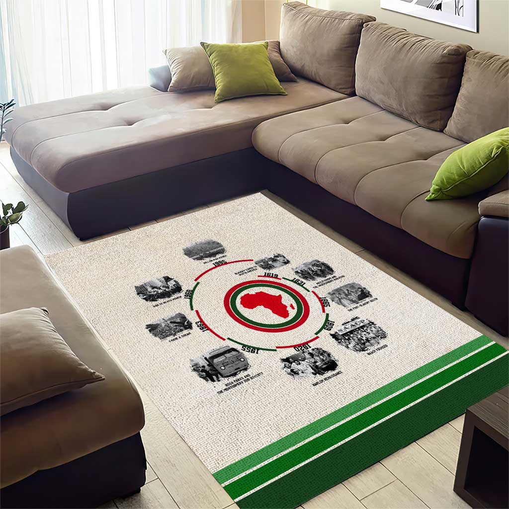 Black History Milestones - African Timeline Area Rug DT02