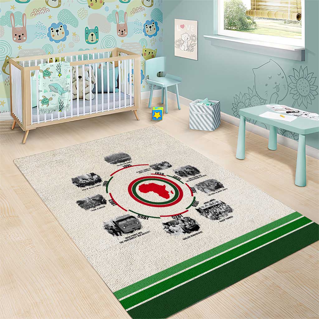 Black History Milestones - African Timeline Area Rug DT02