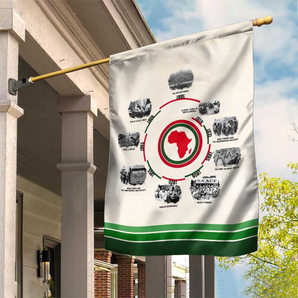 Black History Milestones - African Timeline Garden Flag DT02