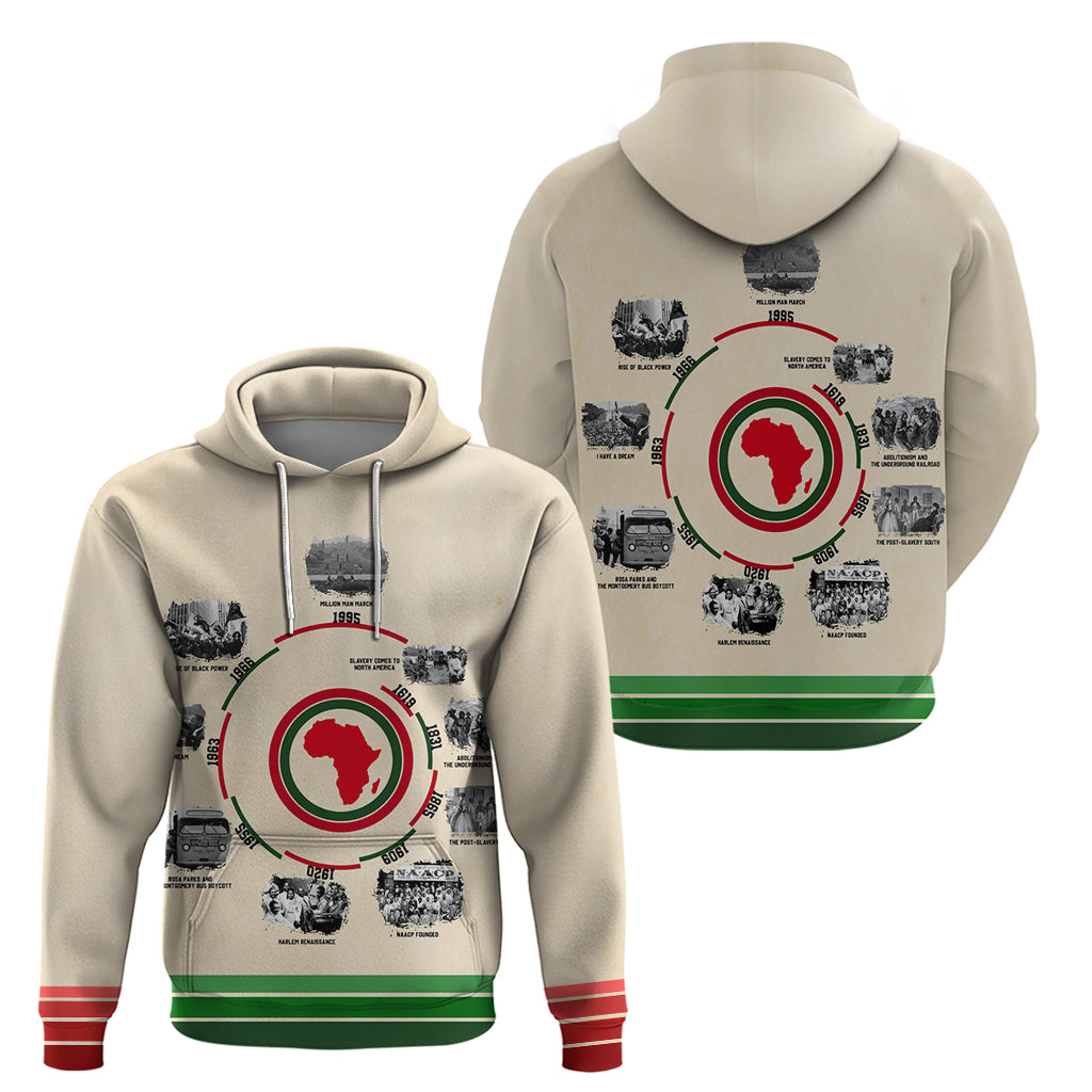 Black History Milestones Hoodie African Timeline DT02