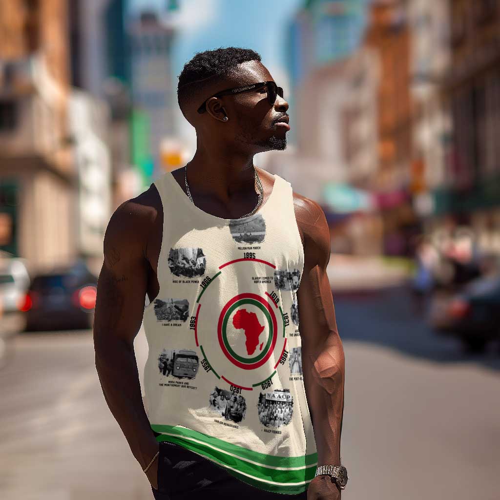 Black History Milestones - African Timeline Men Tank Top DT02