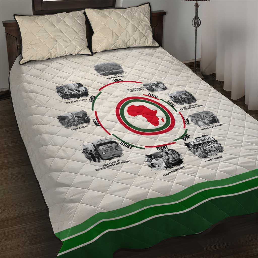 Black History Milestones - African Timeline Quilt Bed Set DT02