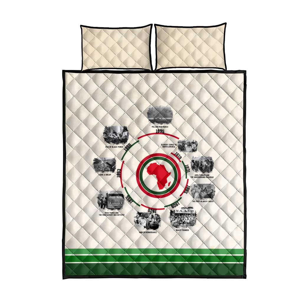 Black History Milestones - African Timeline Quilt Bed Set DT02