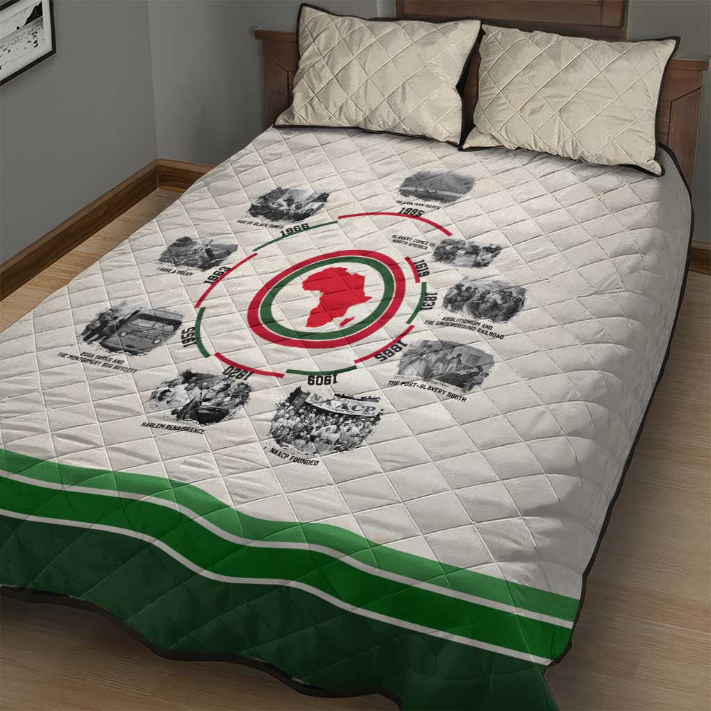 Black History Milestones - African Timeline Quilt Bed Set DT02