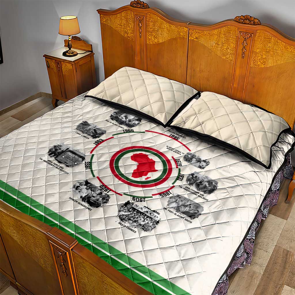 Black History Milestones - African Timeline Quilt Bed Set DT02
