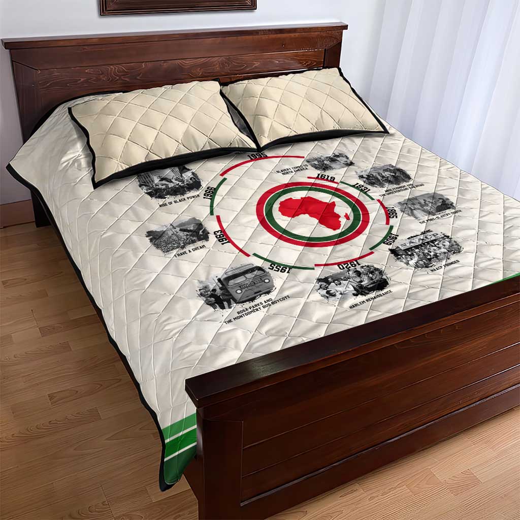Black History Milestones - African Timeline Quilt Bed Set DT02